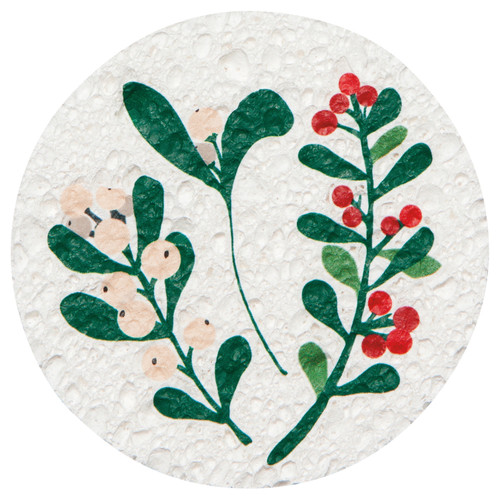 Now Designs Tis the Season Compostable Sponge, Berries (NBU2312D-A)