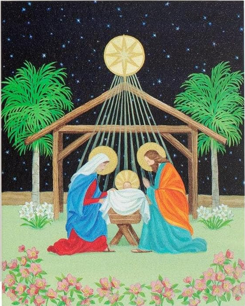 Caspari Boxed Christmas Cards, Nativity - 16 Cards (101017)