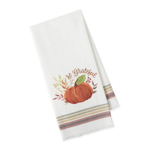 Design Imports India Embellished Dishtowel, So Grateful (756978)