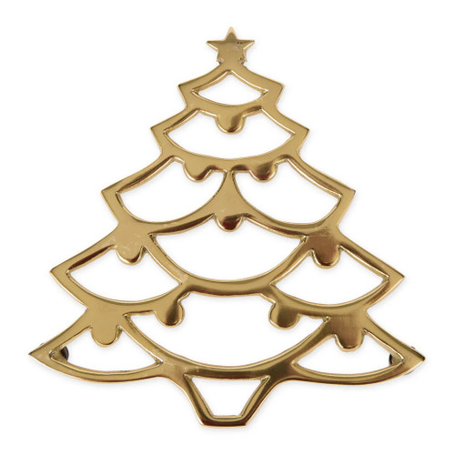 Design Imports Trivet, Gold Holiday Tree (757195)