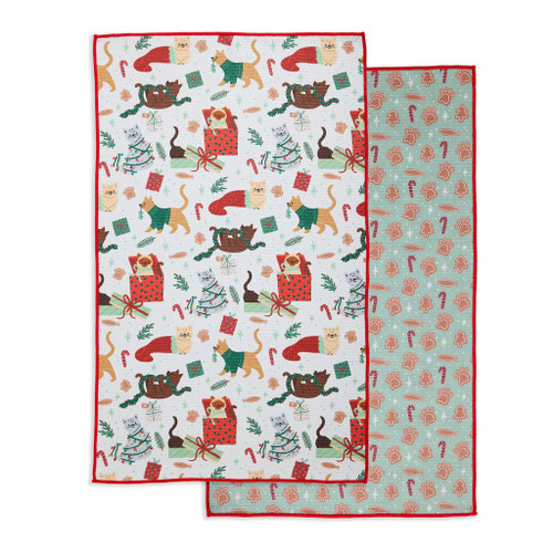 Design Imports India Microfiber Dishtowel, Christmas Kitties (757217) Design Imports India Microfiber Dishtowel, Christmas Kitties (757217)