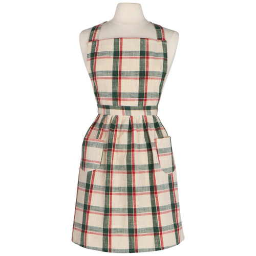 Now Designs Classic Christmas Apron, Noel Plaid (NAP3653D)