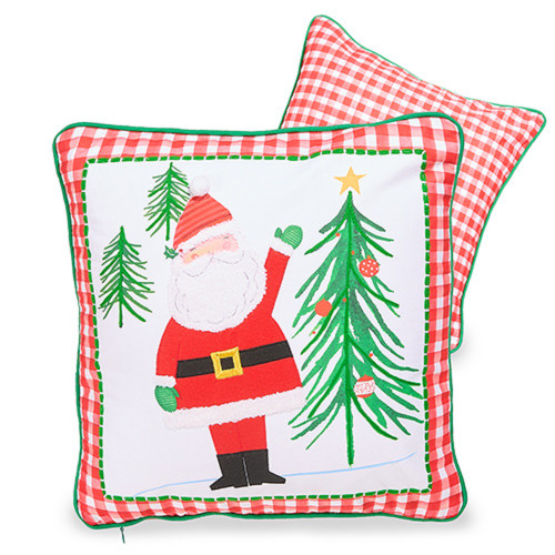 RAZ Imports 18" Spirited Medley Santa Pillow (4556001)