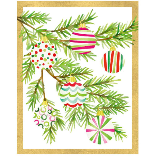 Caspari Petite Boxed Christmas Cards, Modern Painted Ornaments - Box of 15 cards & envelopes (105007) Caspari Petite Boxed Christmas Cards, Modern Painted Ornaments - Box of 15 cards & envelopes (105007)