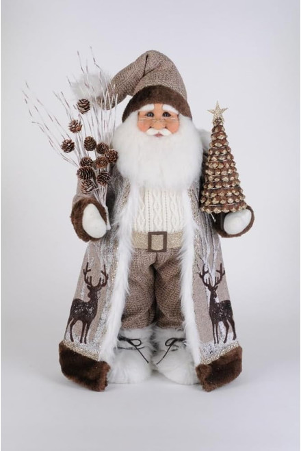 Karen Didion Lighted Winter Woods Santa (CC24-01)