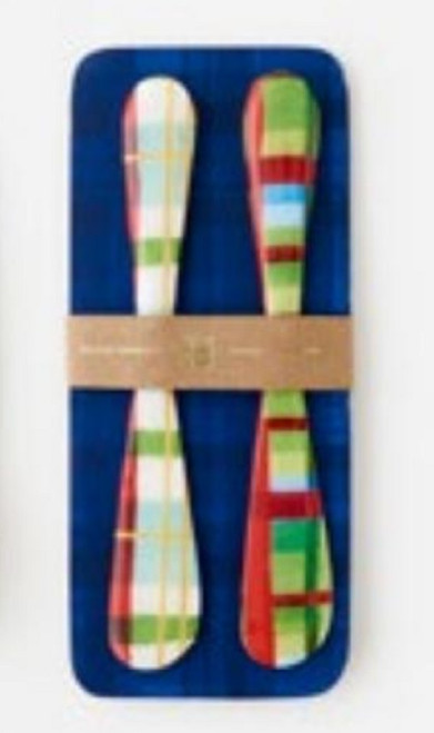 One Hundred 80 Degrees Spreader, Holiday Plaid - Set of 2 (IN0637) One Hundred 80 Degrees Spreader, Holiday Plaid - Set of 2 (IN0637)