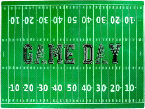 Boston International Large Textured Glass Cutting Board, Game Day (MDY035300L)