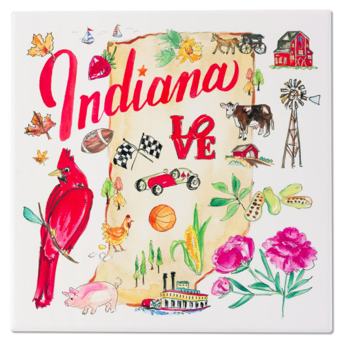 Boston International Indiana Love Classic 8" Decorative Trivet (TR041500) Boston International Indiana Love Classic 8" Decorative Trivet (TR041500)