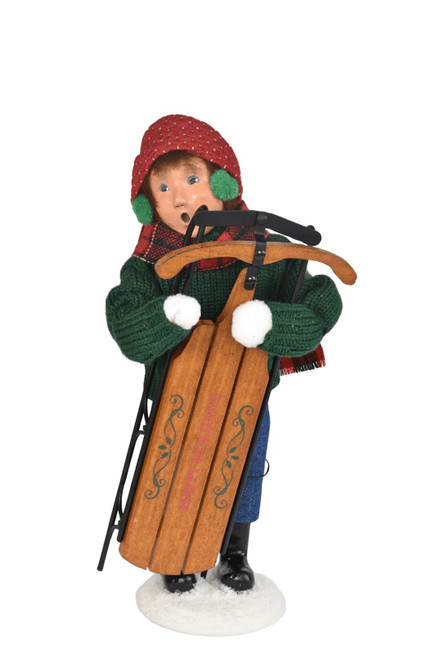 Byers' Choice Caroler, Sledding Boy (1253B) Byers' Choice Caroler, Sledding Boy (1253B)