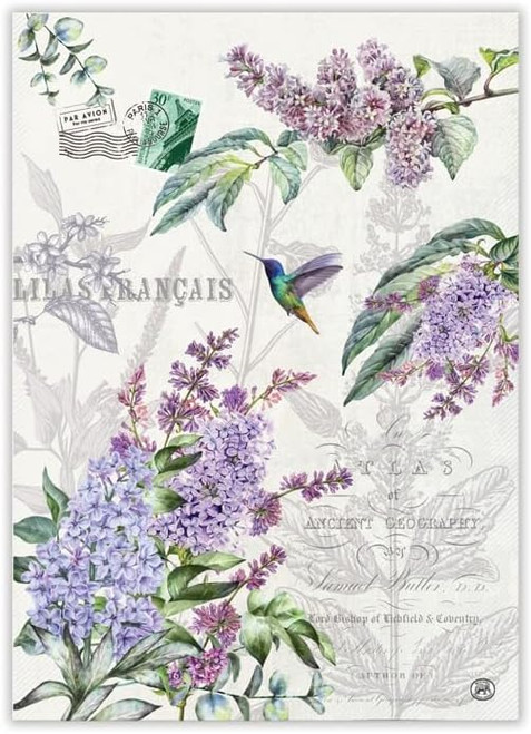 Michel Design Works Cotton Kitchen Towel, French Lilacs (810441)
