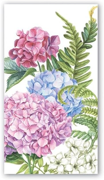Michel Design Works Hostess Napkins, Wild Hydrangea - 2 Packs (807420)