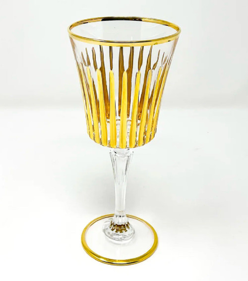 Gage Timeless 24K Gold Murano Wine Glass, 14 oz (PCVA197)