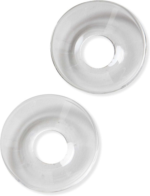 TAG Clear Glass Taper Bobeche Candle Holders for Straight Taper Candles, Set of 2 (G20018)