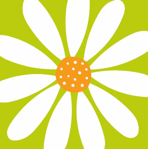 Paperproducts Design Paper Luncheon Napkins, Happy Flower, Green, 2 Pack (133003072)