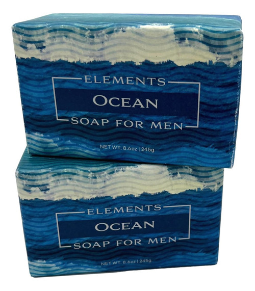 Greenwich Bay Elements Ocean Soap for Men, 8.6 oz Bars, Set of 2 (R5P033)