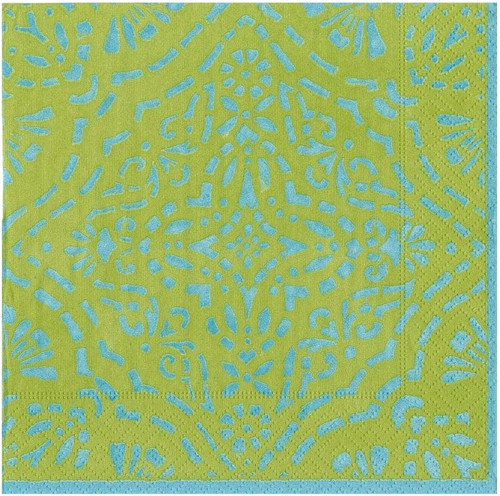 Caspari Paper Luncheon Napkins, Annika in Green - 2 Packs (17304L)