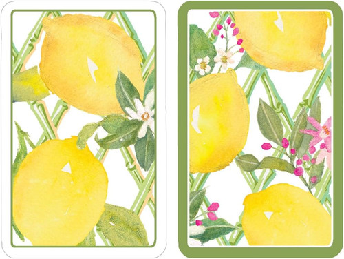 Caspari Bridge Playing Cards, Limoncello - Set of 2 Decks (PC152)