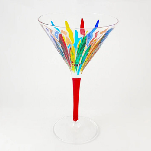 Gage Incanto Martini Glass, Red Stem (VA526RED)