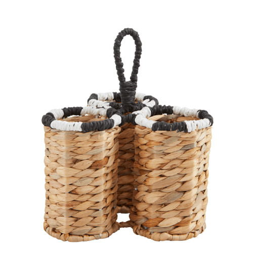 Mud Pie Stripe Woven Utensil Holder (45800072)