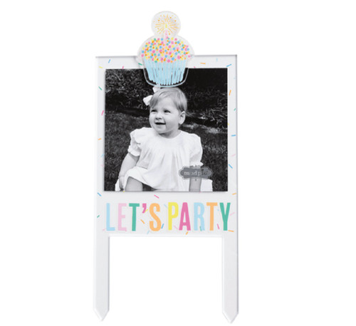 Mud Pie Frame for Cake Toppers, Let's Party (46900738L)