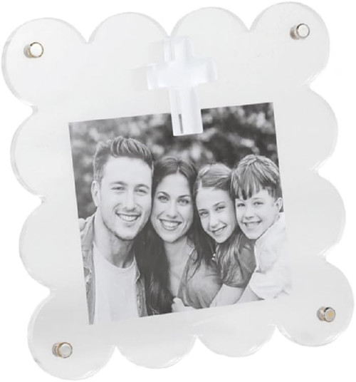 Mud Pie Clear Acrylic Cross Frame (16900020C)