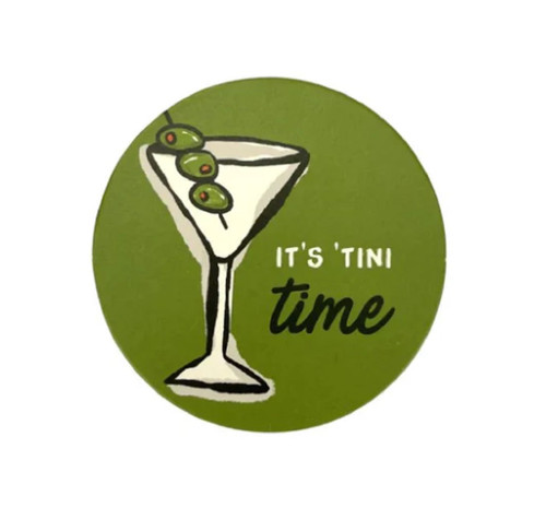 Mud Pie Cocktail Paper Coasters - 'TINI time (42500212T)