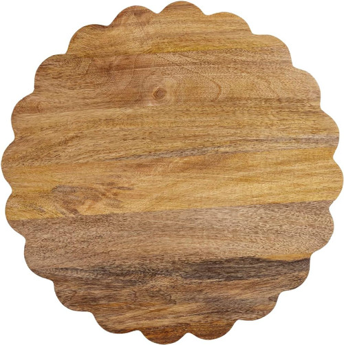 Mud Pie Wood Scalloped Lazy Susan (41140041)