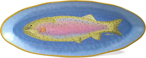 Merritt Lakeside Trout Oval Melamine Appetizer Tray (19617)