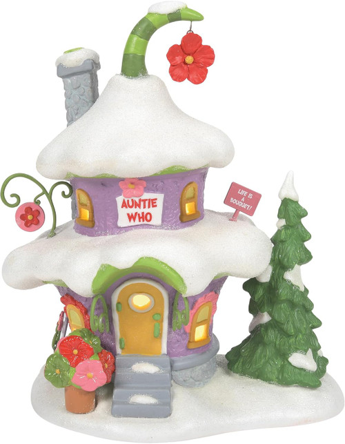 Department 56 Grinch Village Lighted Building, Auntie Who's House (6013651)