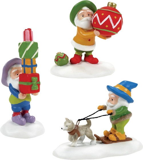 Department 56 North Pole Village, Elf Friends and Neighbor Figurines - Set of 3 (6014511)