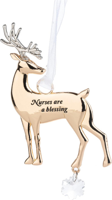 Ganz Reindeer Ornament, Nurses are A Blessing (EX34600)