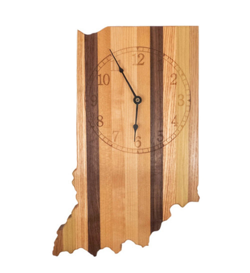 Wooden Indiana Clock (IN)