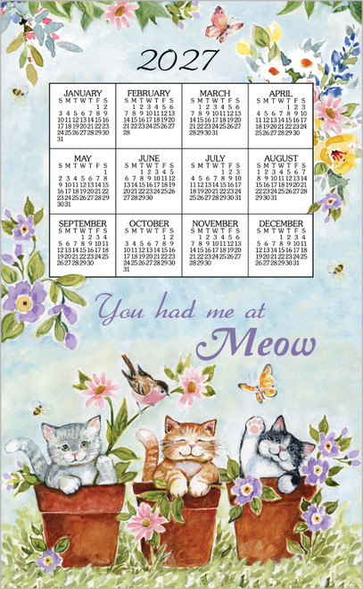 Kay Dee Calendar Towel, Sweet Kitties - 2027 (F3586)