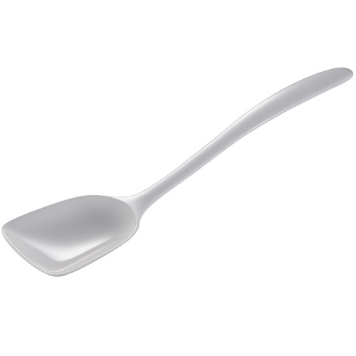 Gourmac 11" Melamine Flat-Front Spoon, White (3524WH)