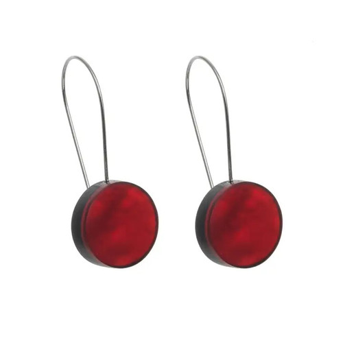 Origin Disc Earring - 1.5" Red (4964-1)
