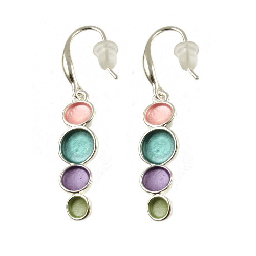 Origin Pastel Rainbow Dot Earring - 0.75" (7037-4)