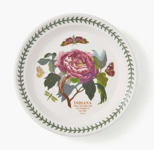 Portmeirion Blossoming States Salad Plate, Indiana Peony (847811)