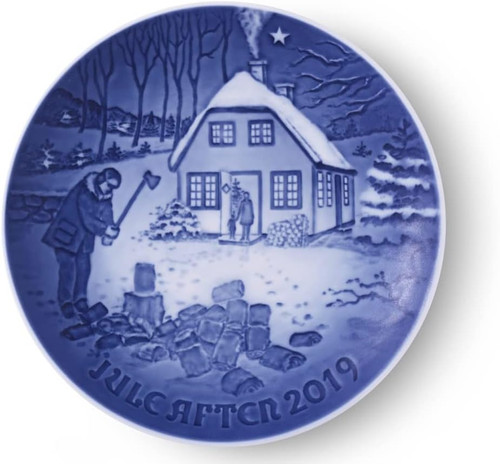 Bing & Grøndah 2019 Christmas Plate, Chopping Wood (1027173)