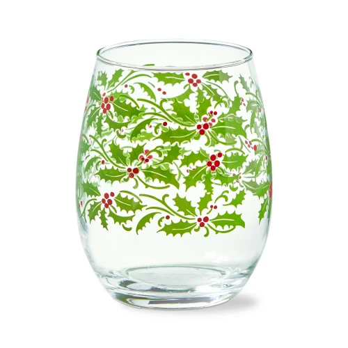 TAG Stemless Wine Glass, Christmastime (G20594)