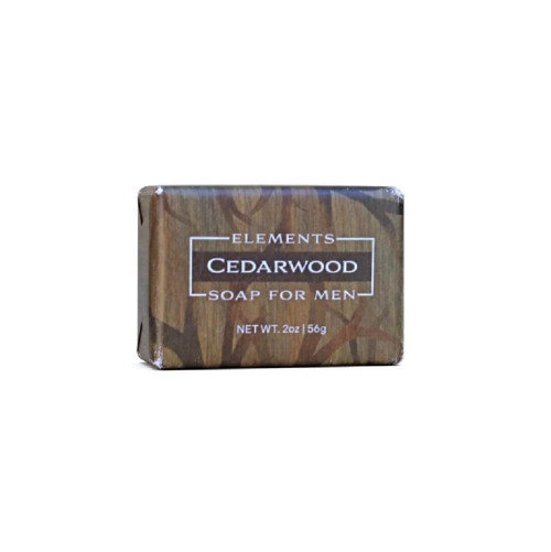 Greenwich Bay 2oz Mini Bar Soap for Men, Elements Cedarwood - Set of 2 (R5J031)