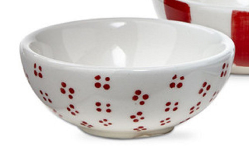 TAG Weekend Dip Bowl, Red Dots (G18025C)