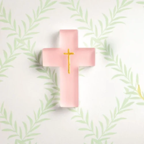 Mud Pie Painted Cross -  Pink (40030574P)