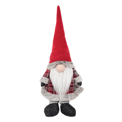 Gallerie II Red Plaid Christmas Gnome Door Stop (DST74735)
