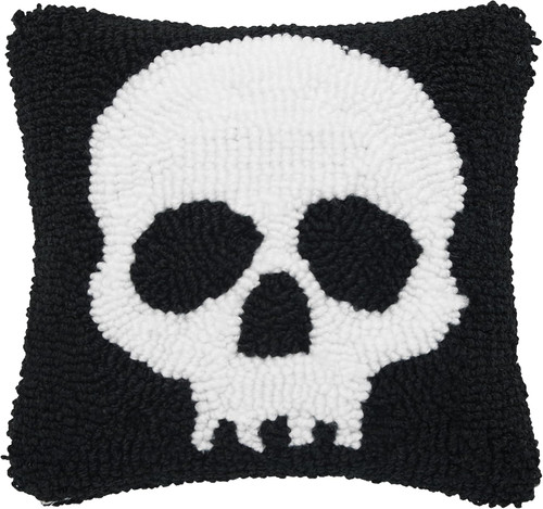 C&F Home Skull Hooked Mini Pillow 8" x 8" (C44488079)