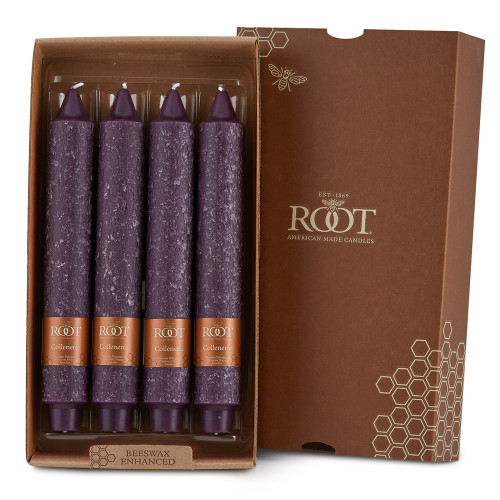 Root Timberline Collenette Candles 9", Aubergine - Box of 4 (519219)