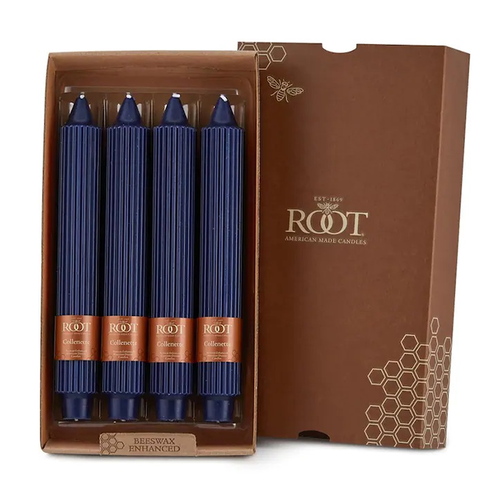 Root Grecian Collenette Candles 9", Aubergine - Box of 4 (19219)