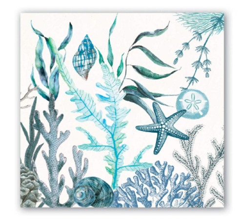 Michel Design Works Paper Beverage Napkins, Ocean Tide - 2 Packs (814352)