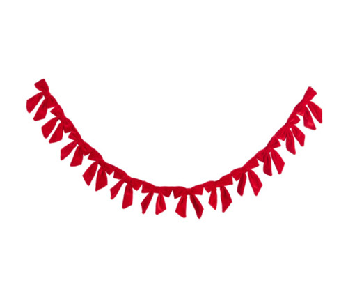 RAZ Imports 4' Red Velvet Bow Garland (G4606765)