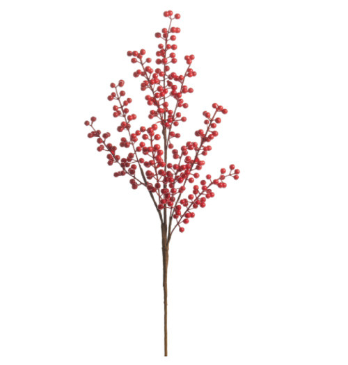 Raz Imports 25" Red Berry Spray (F4606807)