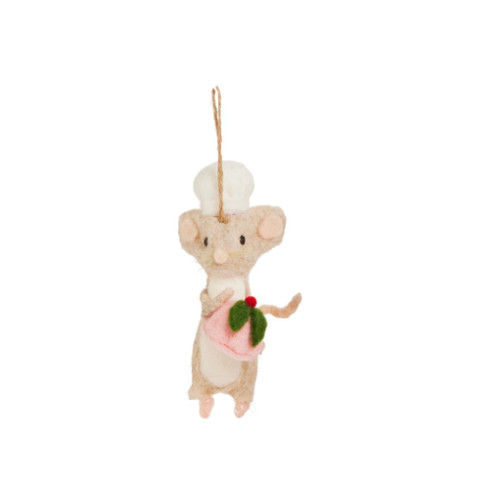 RAZ Imports 6" Baker Mouse with Cupcake Ornament (4603498A)
